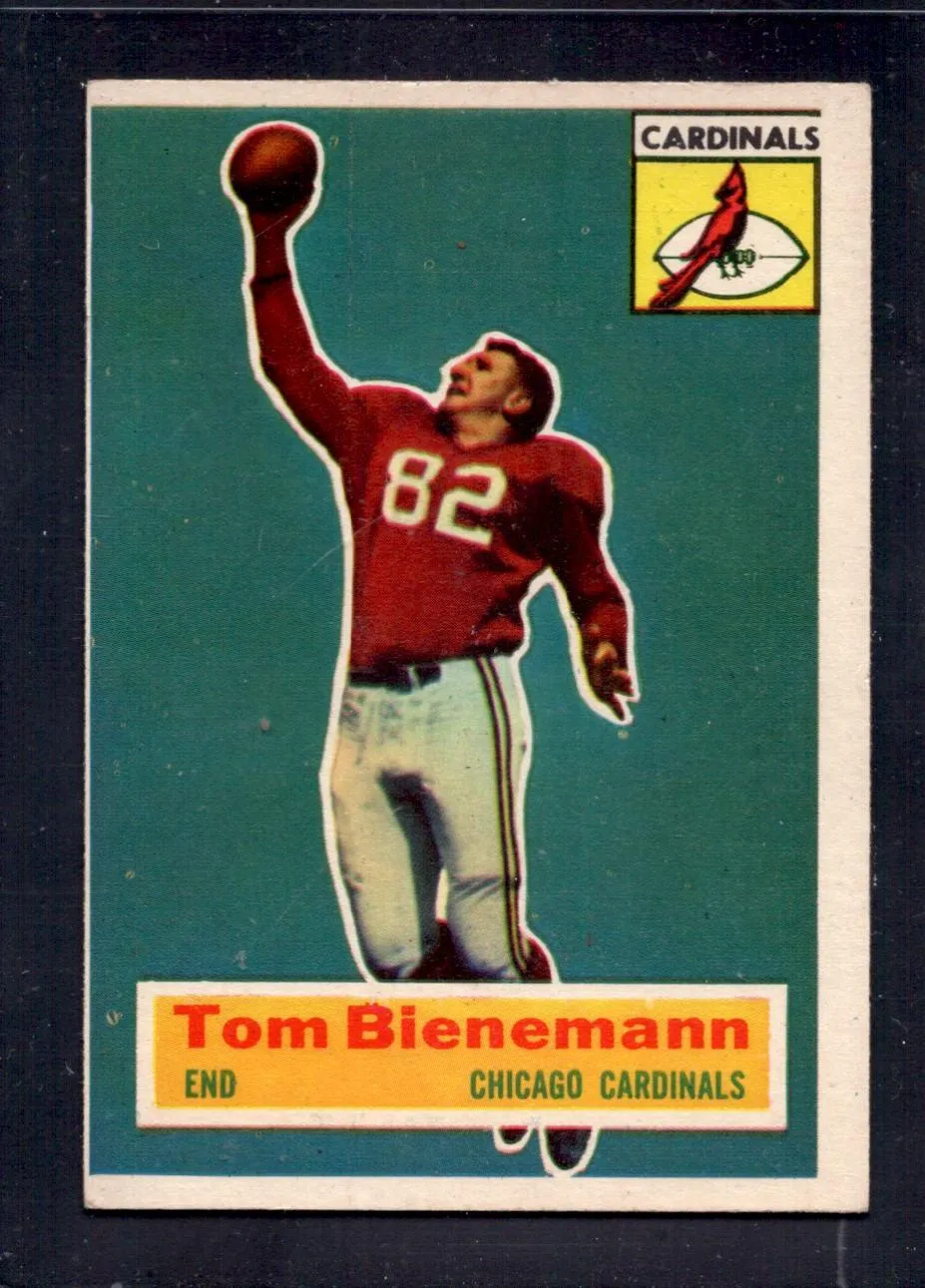 1956 Topps #10 Tom Bienemann Cardinals SHORT PRINT Football Card