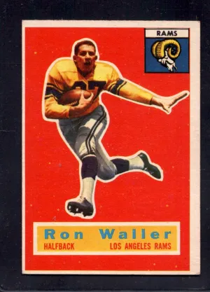 1956 Topps #102 Ron Waller Rams Rookie Football Card