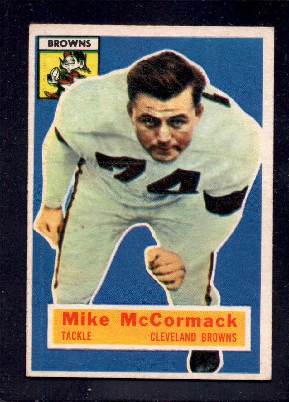 1956 Topps #105 Mike McCormack Browns Football Card