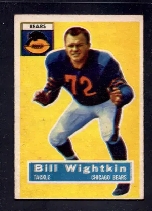 1956 Topps #107 Bill Wightkin Bears Football Card