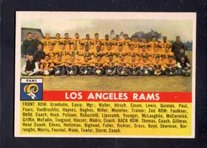 1956 Topps #114 Rams Team Photo Football Card