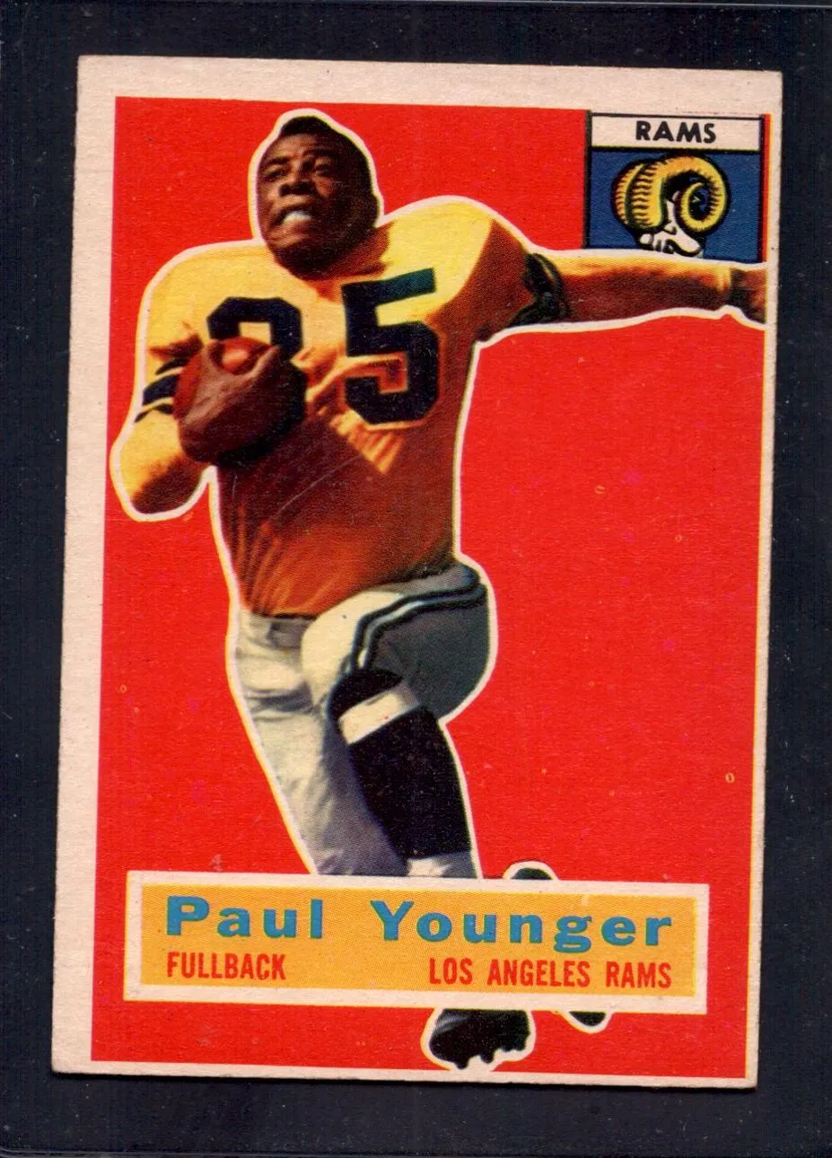 1956 Topps #18 Paul "Tank" Younger Rams  Football Card