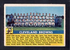 1956 Topps #45 Browns Team Photo Football Card