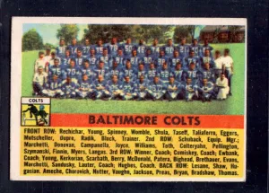 1956 Topps #48 Colts Team Photo Football Card