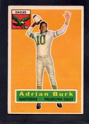 1956 Topps #52 Adrian Burk Eagles Football Card