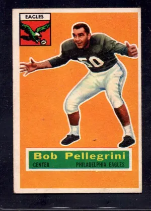 1956 Topps #64 Bob Pellegrini Eagles Rookie Football Card