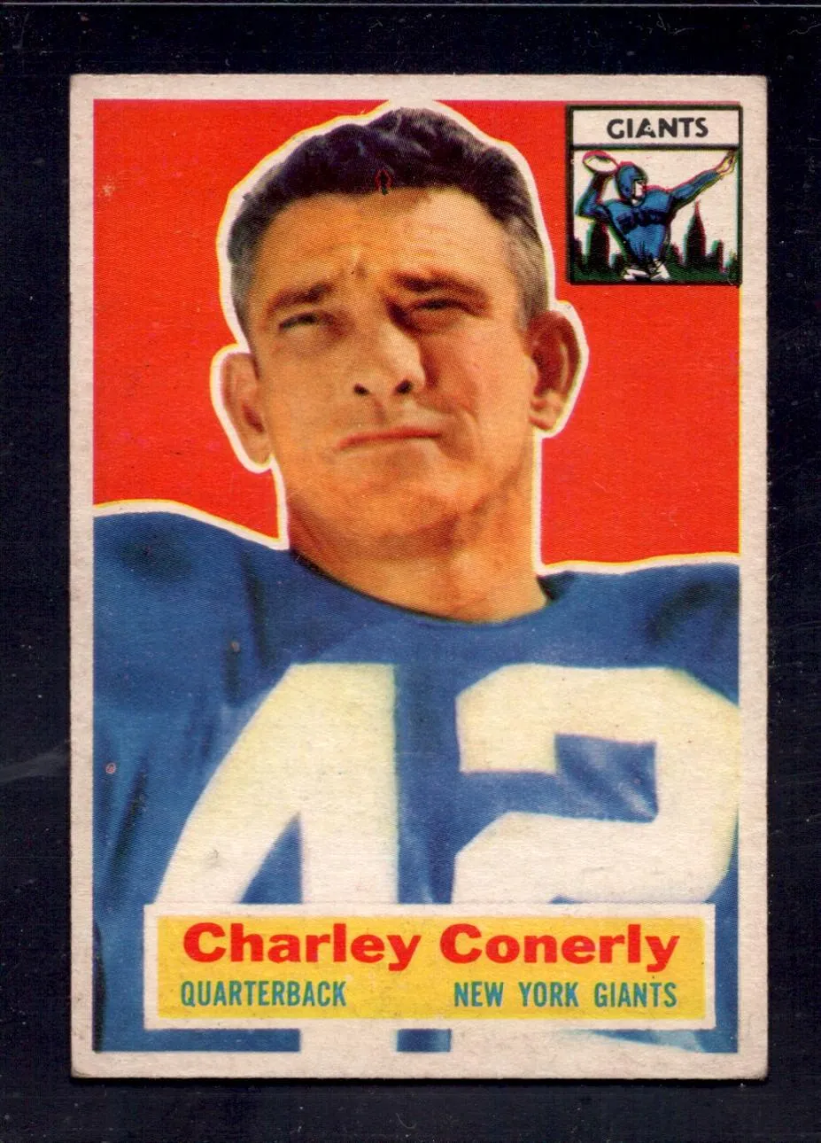 1956 Topps #77 Charley Chuck Conerly Giants Football Card