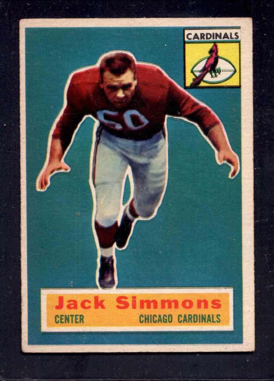 1956 Topps #82 Jack Simmons Cardinals SHORT PRINT Football Card