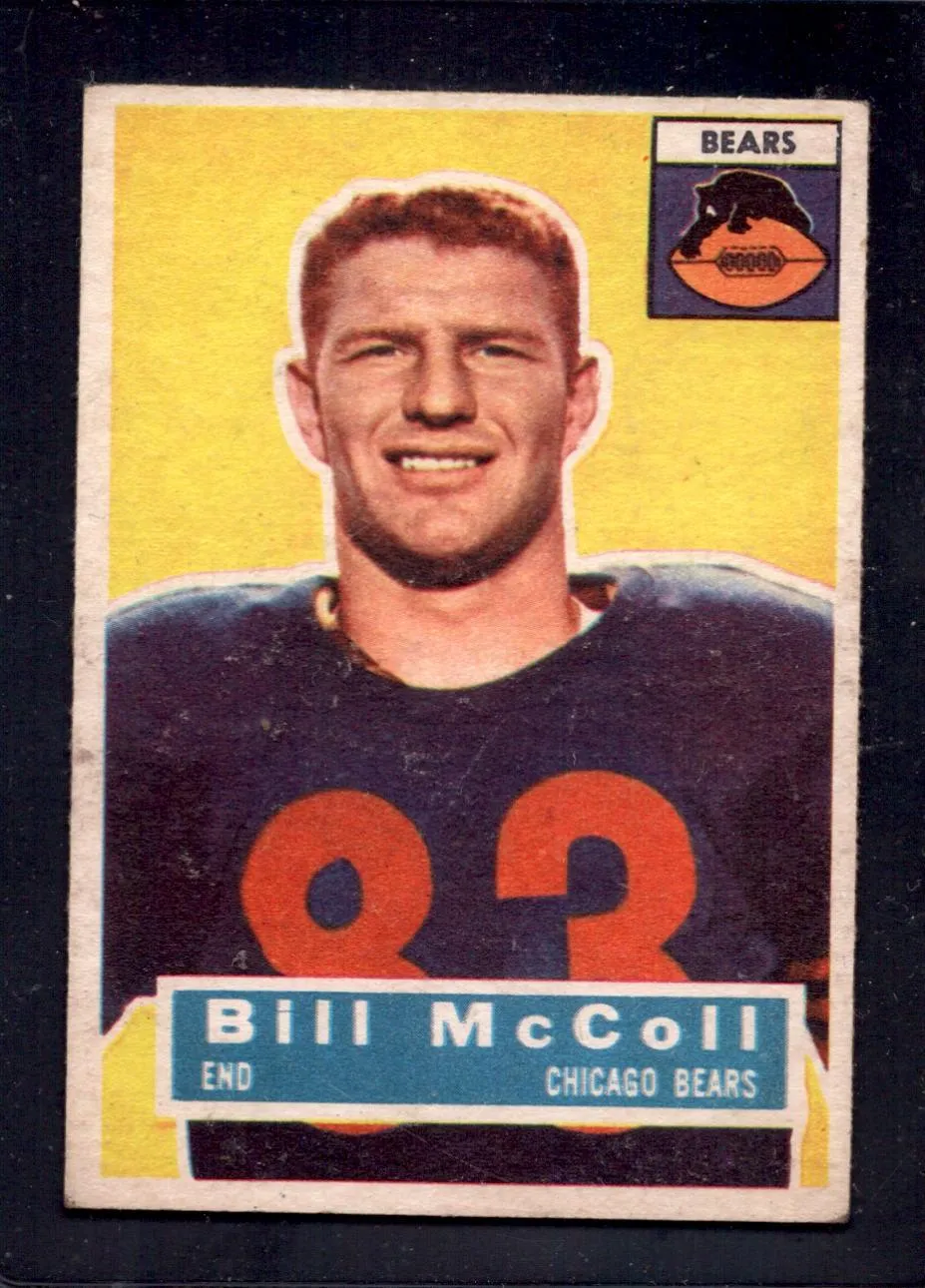 1956 Topps #83 Bill McColl Bears Football Card