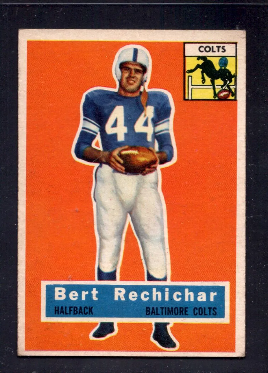 1956 Topps #84 Bert Rechichar Colts Football Card