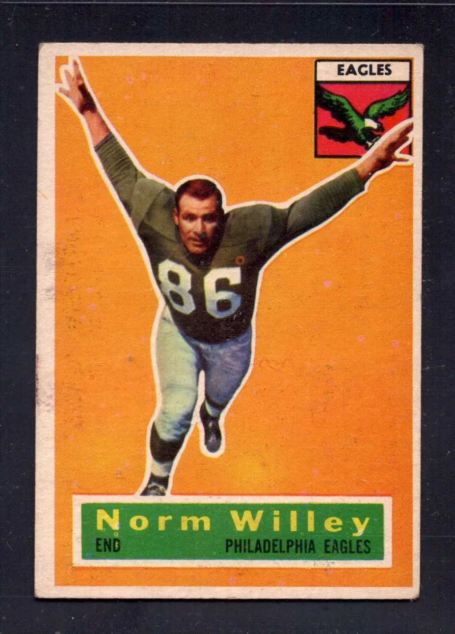 1956 Topps #88 Norm Willey Eagles  Football Card