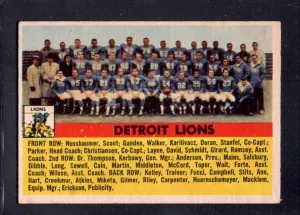 1956 Topps #92 Lions Team Photo Football Card