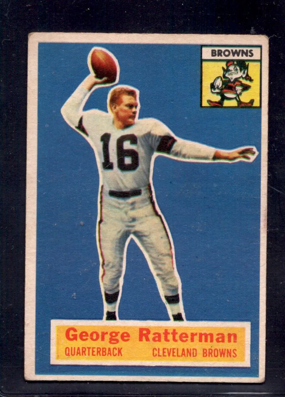 1956 Topps #93 George Ratterman Browns Football Card