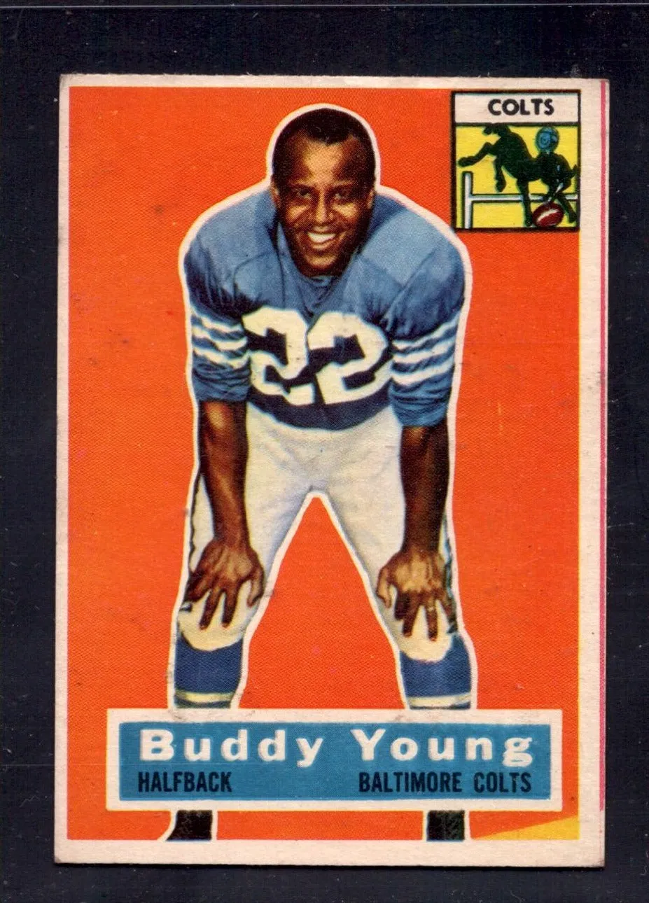 1956 Topps #96 Buddy Young Colts Football Card