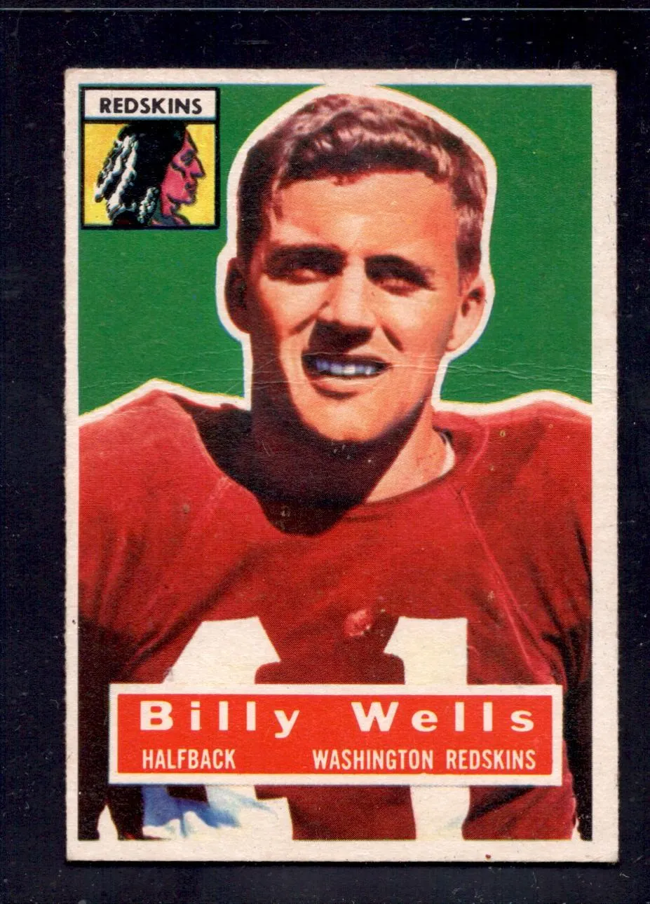 1956 Topps #97 Billy Wells Redskins SHORT PRINT Football Card