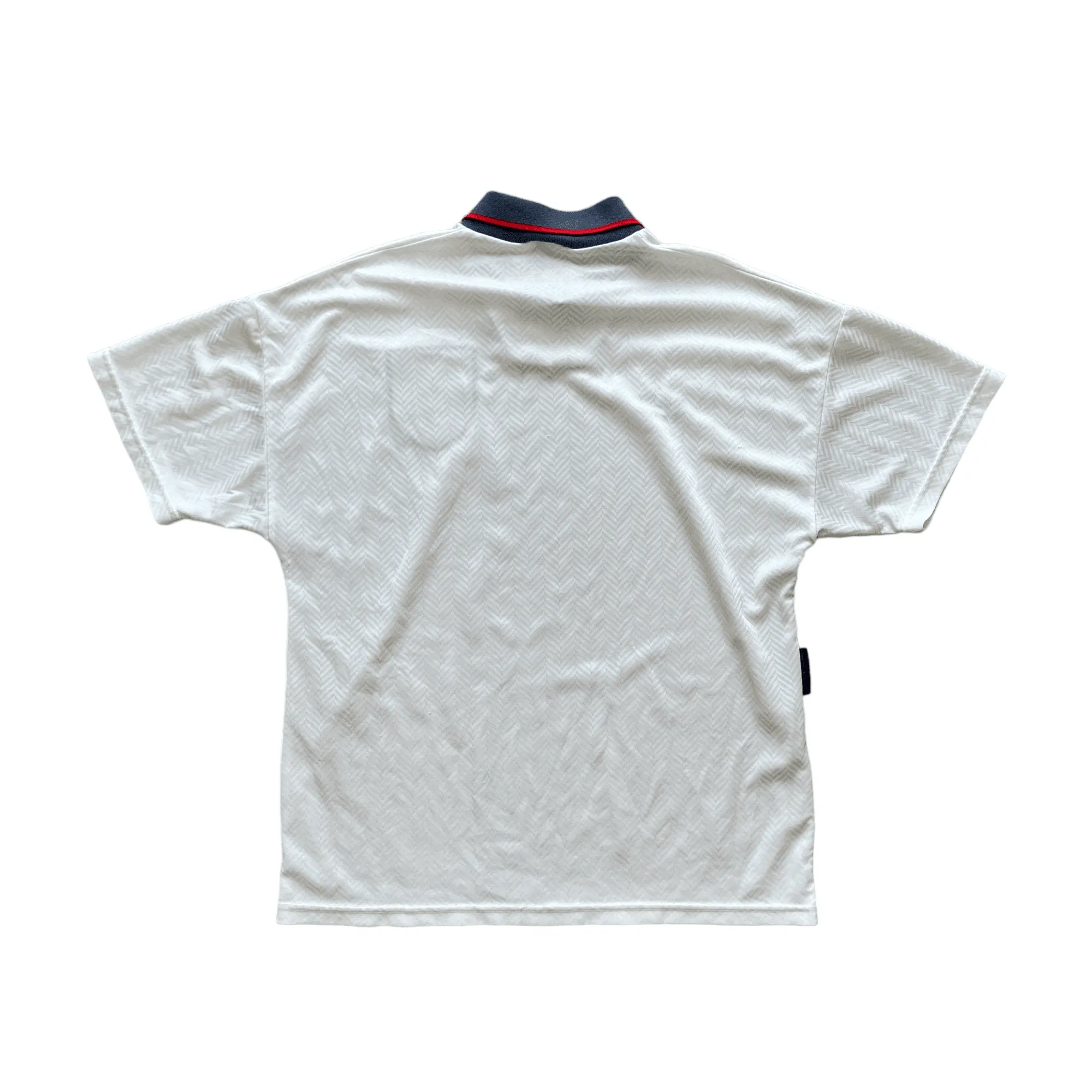 1993-95 White Umbro England Shirt - Large