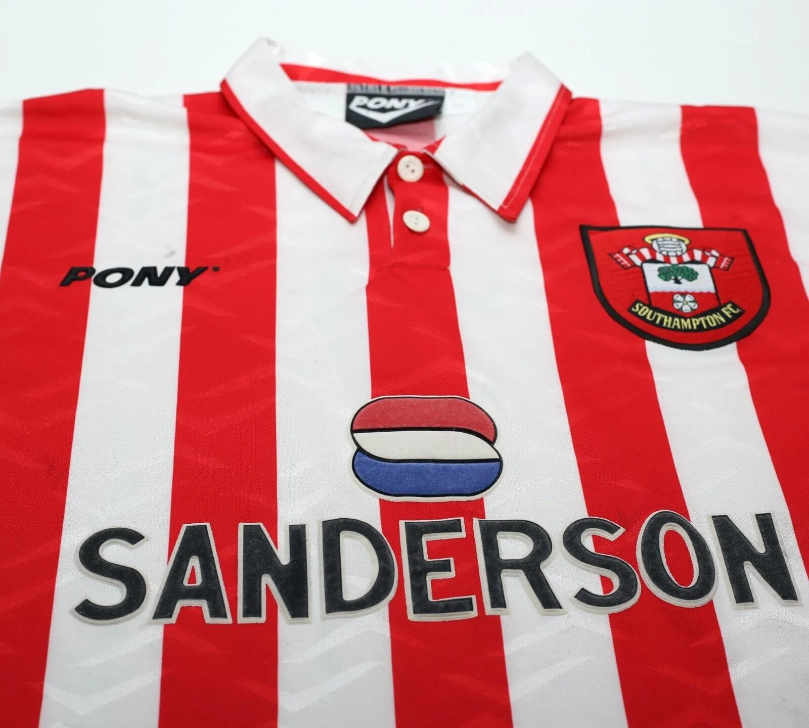 1995/97 LE TISSIER #7 Southampton Vintage PONY Home Football Shirt Jersey (XL)