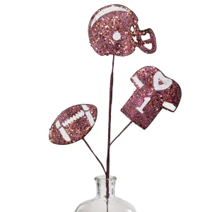 24" Glitter Helmet, Jersey, Football Pick: Maroon & White