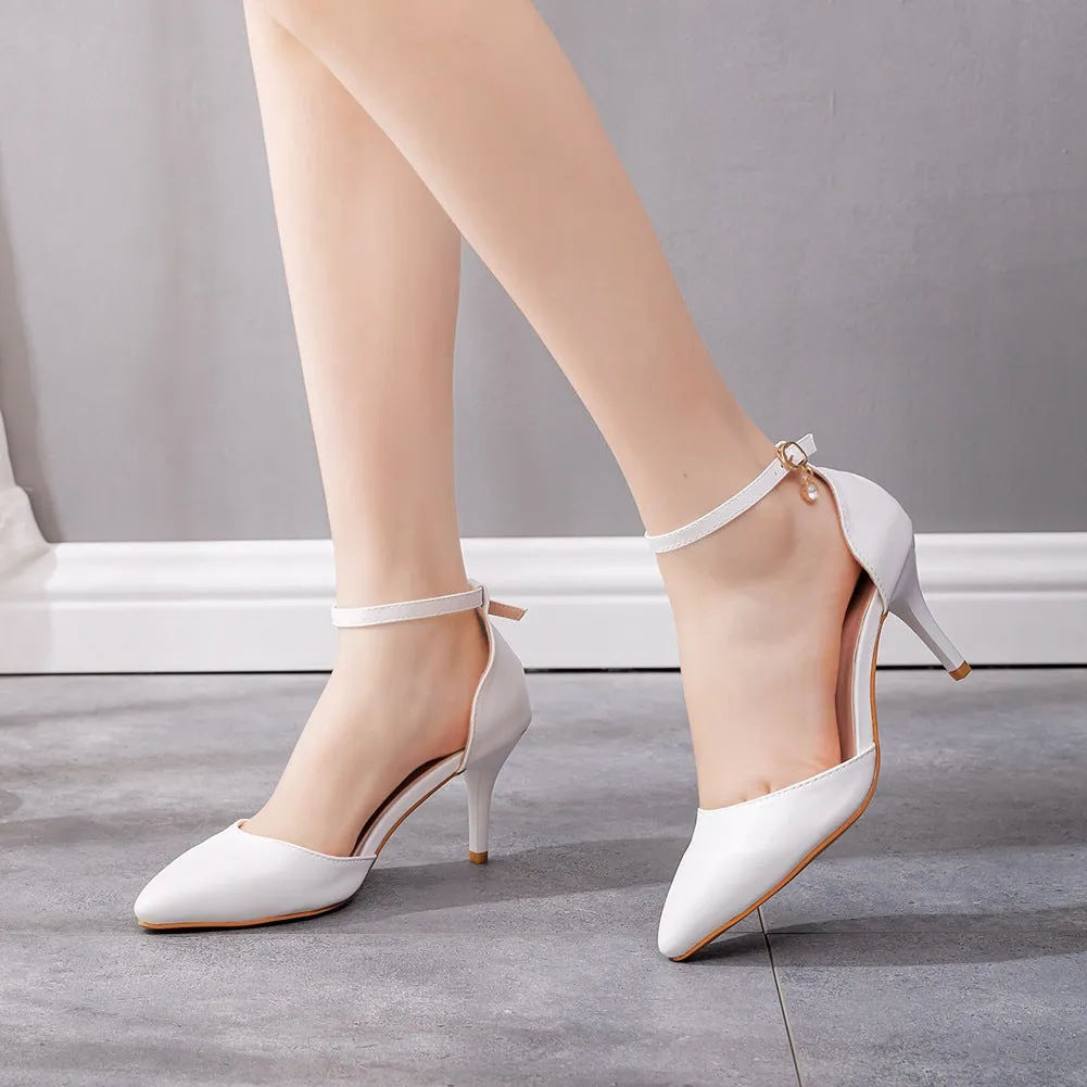 7 cm Thin-heeled Pointed Sandals