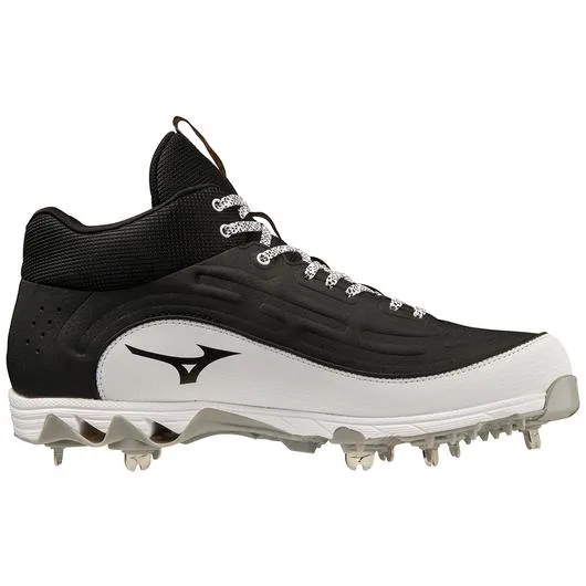 9-Spike® Ambition 3 Mid Men's Metal Baseball Cleat - Black/White