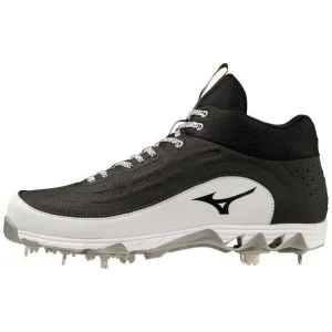 9-Spike® Ambition 3 Mid Men's Metal Baseball Cleat - Black/White