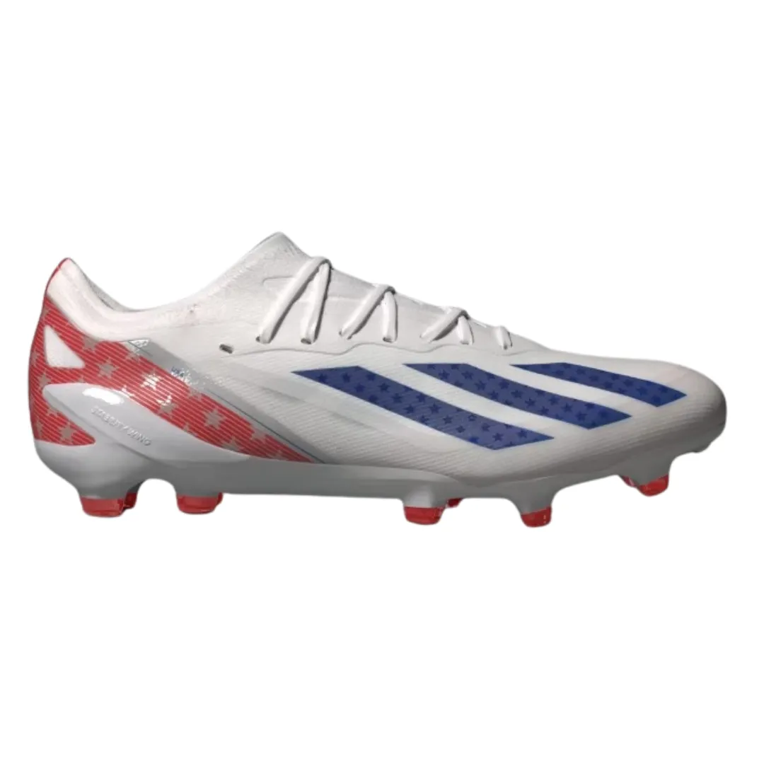 Adidas - Men's X Crazyfast.1 FG 'USA' - Cloud White / Power Blue / Red