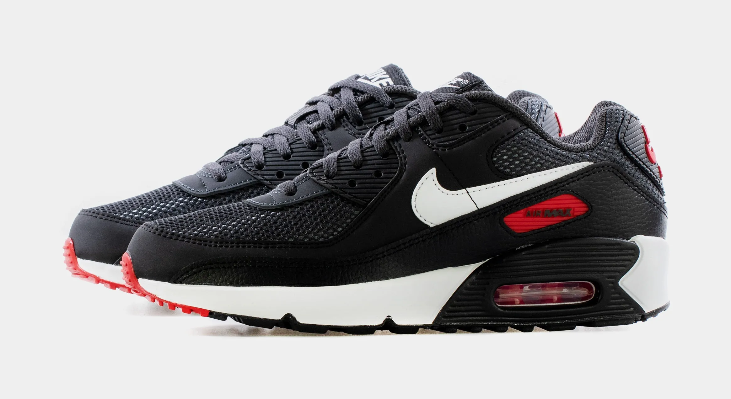 Air Max 90 Grade School Lifestyle Shoe (Black/Red)