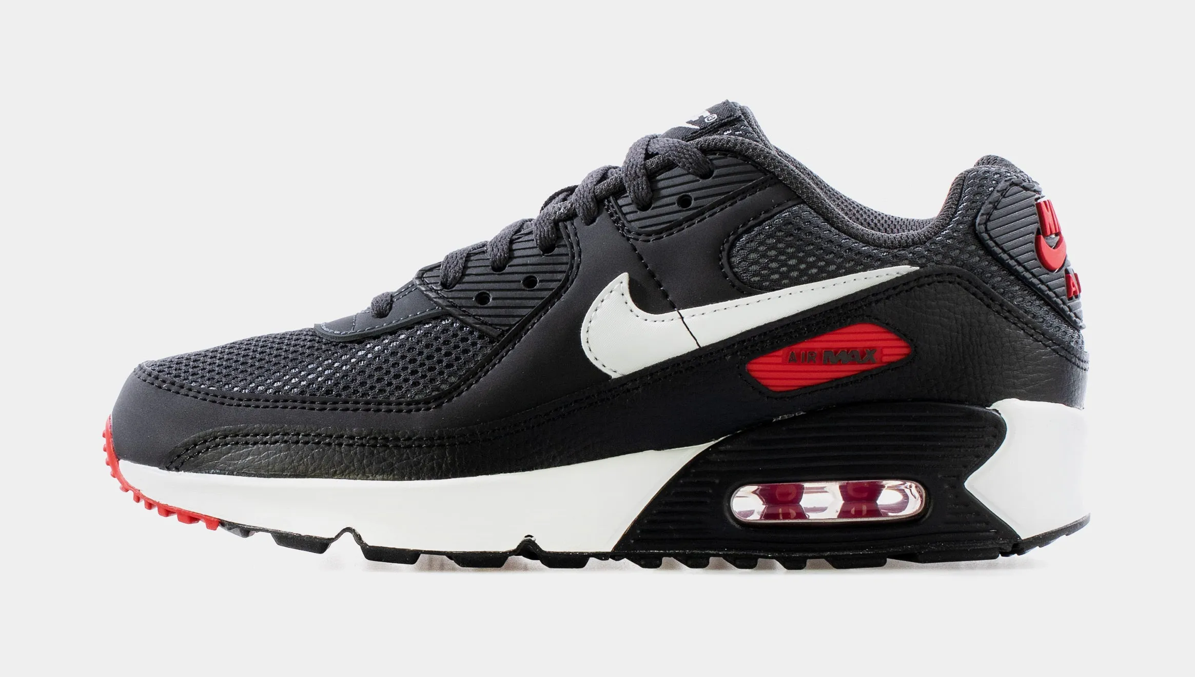 Air Max 90 Grade School Lifestyle Shoe (Black/Red)