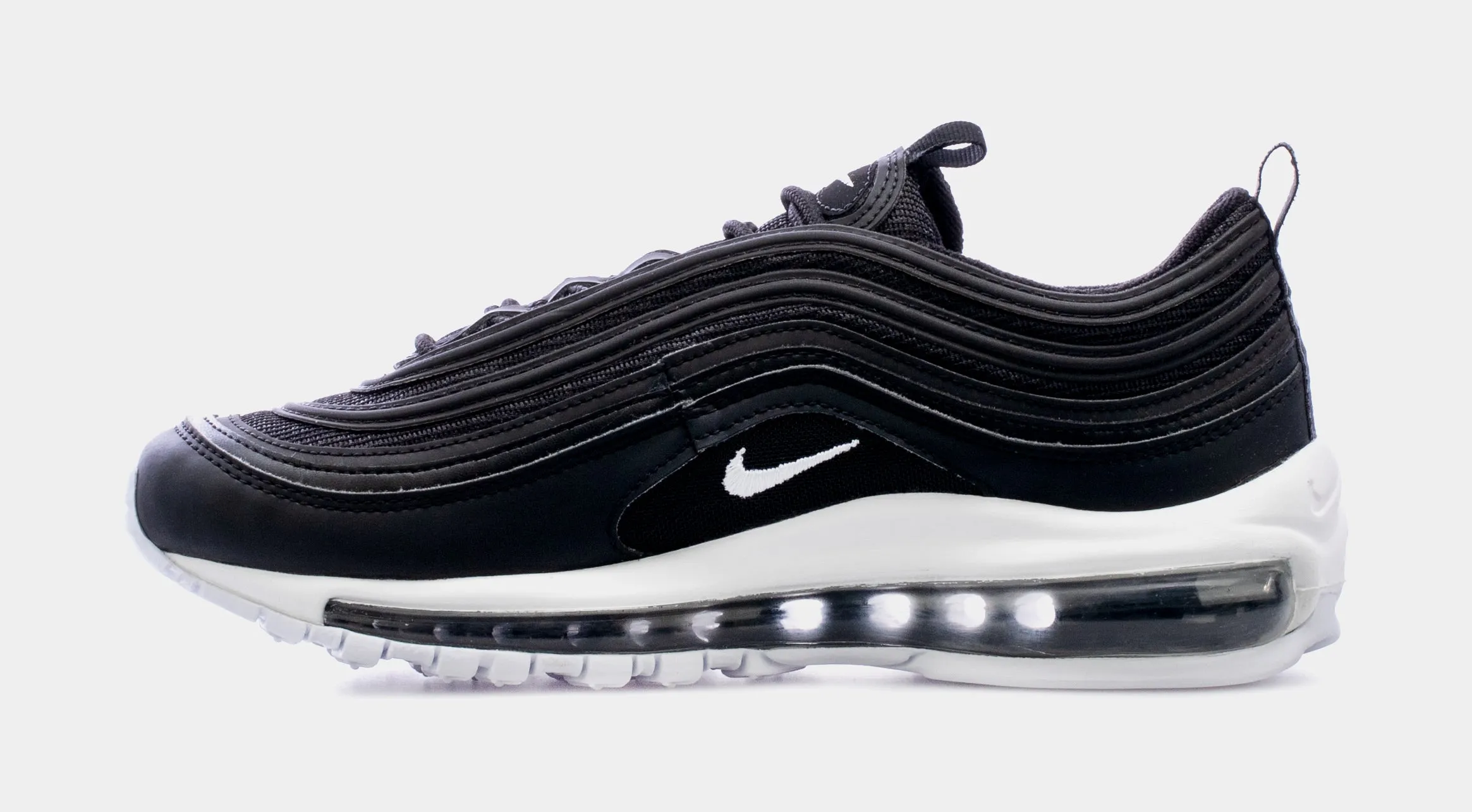 Air Max 97 Grade School Running Shoes (Black/White)