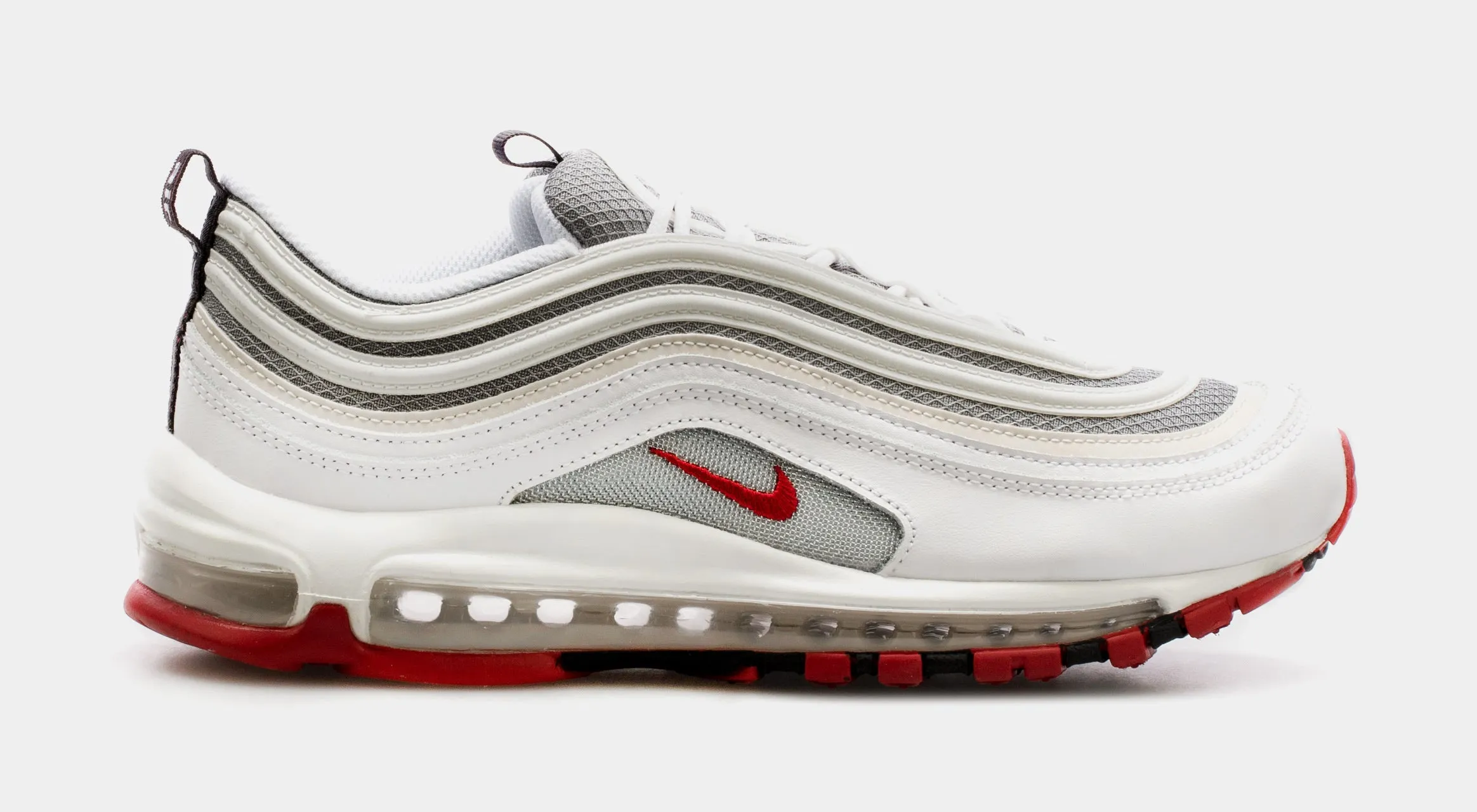 Air Max 97 Grade School Running Shoes (White/Grey)