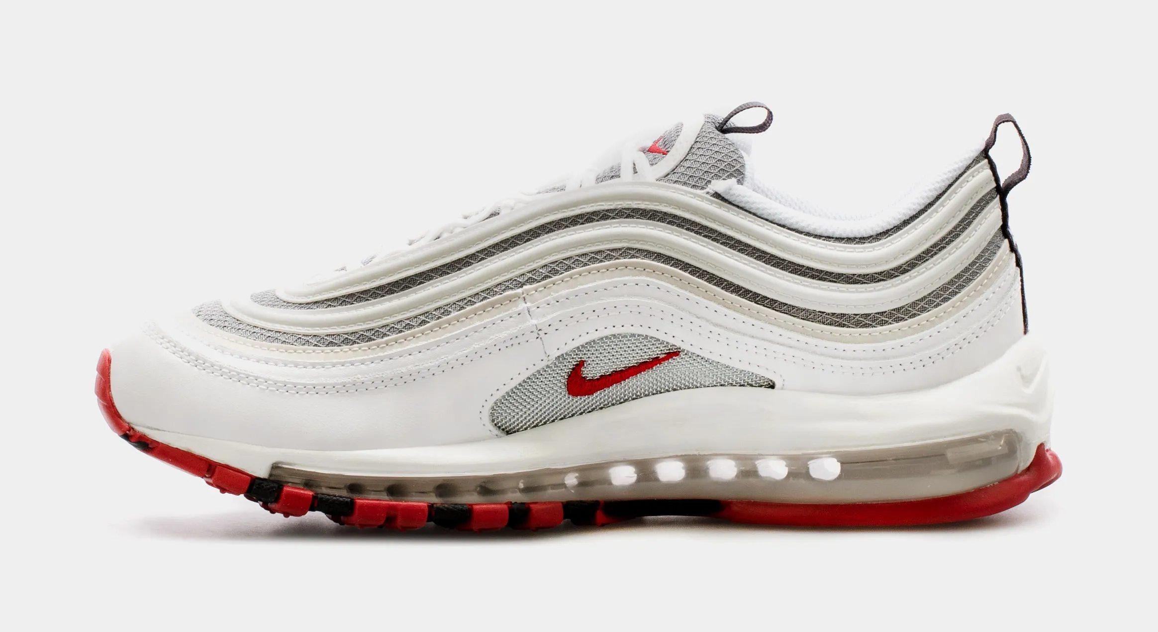 Air Max 97 Grade School Running Shoes (White/Grey)