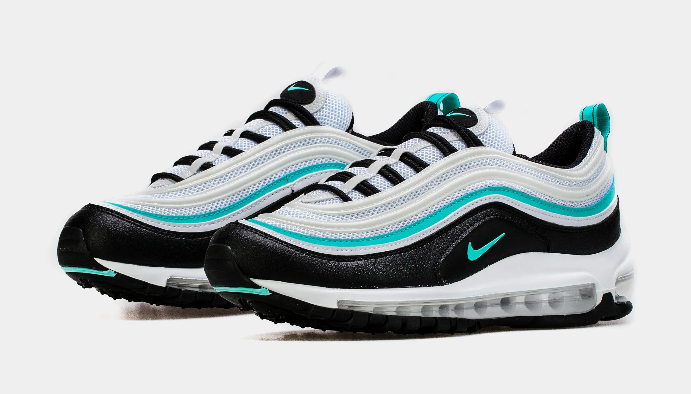 Air Max 97 Tiffany Grade School Running Shoes (White/Teal)