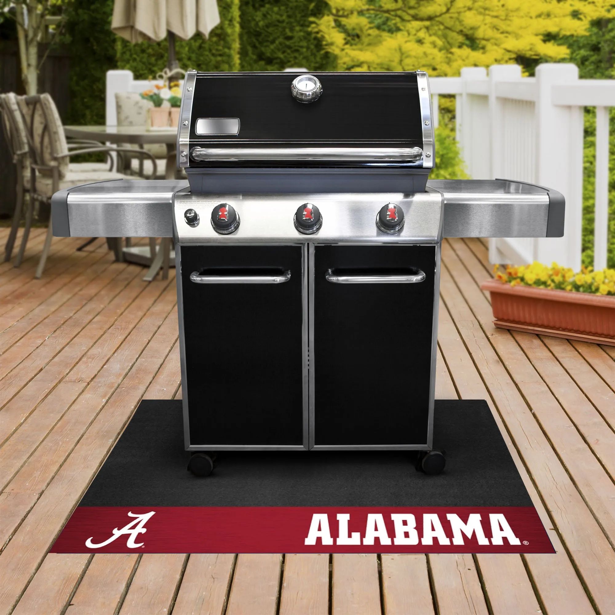 Alabama Crimson Tide Vinyl Grill Mat - 26in. x 42in.