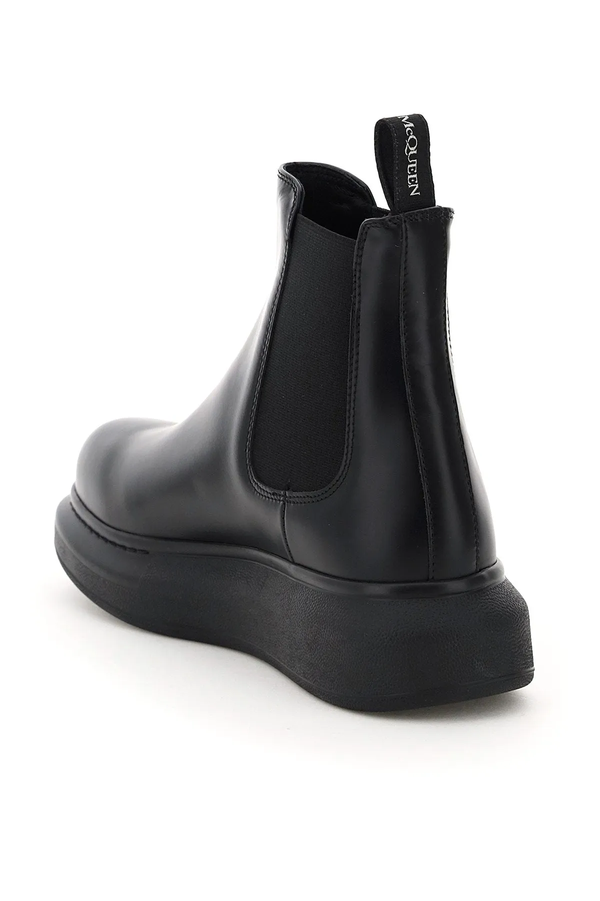 Alexander mcqueen leather chelsea boots