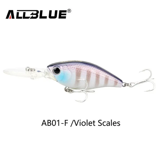 ALLBLUE Suspending Deep Diving Crankbait Fishing Lures 8.2g/50mm Lifelike Wobblers With 8# Owner Hooks peche isca artificial