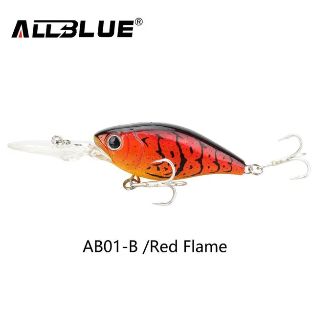 ALLBLUE Suspending Deep Diving Crankbait Fishing Lures 8.2g/50mm Lifelike Wobblers With 8# Owner Hooks peche isca artificial