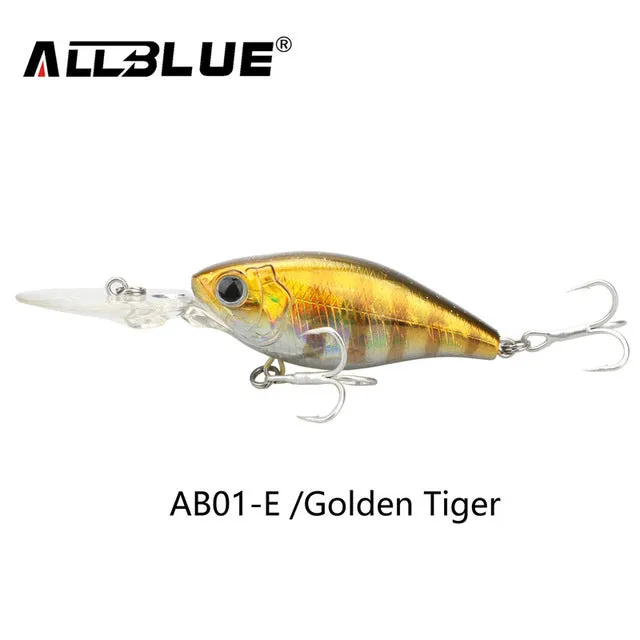 ALLBLUE Suspending Deep Diving Crankbait Fishing Lures 8.2g/50mm Lifelike Wobblers With 8# Owner Hooks peche isca artificial