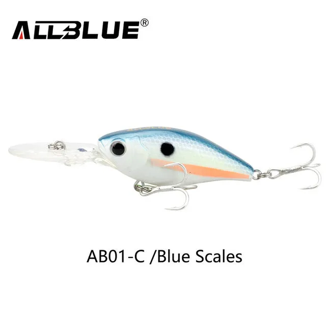 ALLBLUE Suspending Deep Diving Crankbait Fishing Lures 8.2g/50mm Lifelike Wobblers With 8# Owner Hooks peche isca artificial