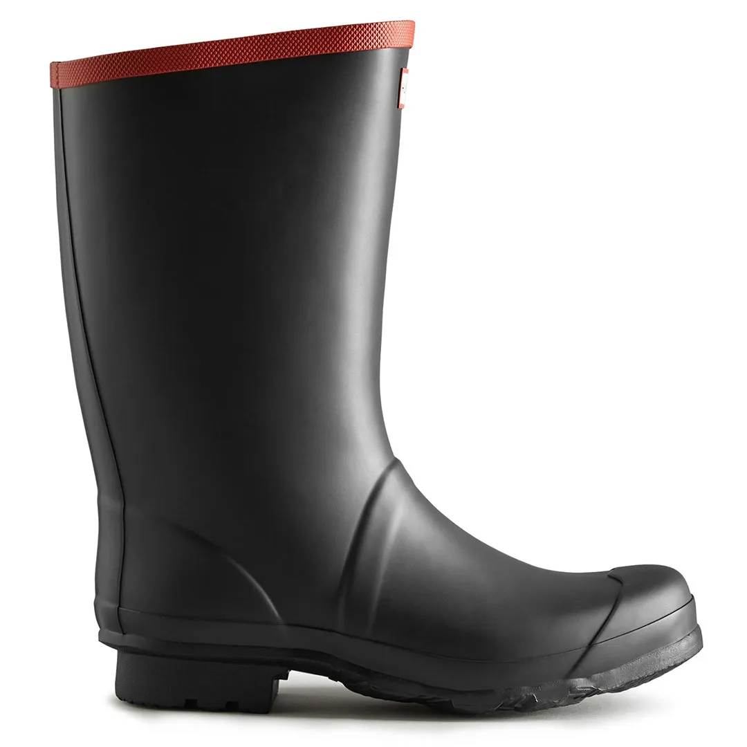 Argyll Short Knee Wellington Boots - Black by Hunter