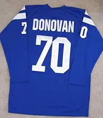 Art Donovan Vintage Style Baltimore Colts Long Sleeve Throwback Football Jersey