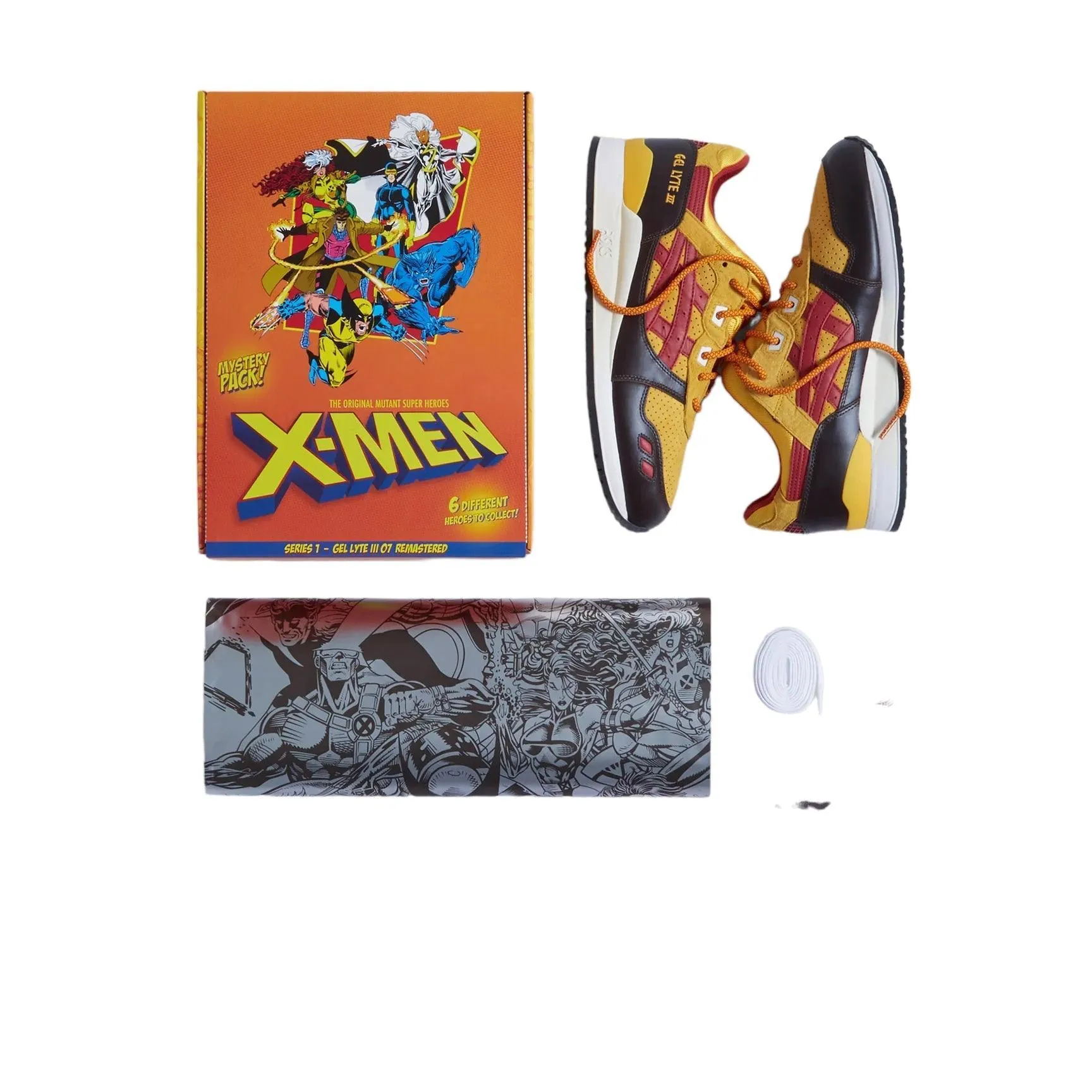 ASICS Gel-Lyte III '07 Remastered Kith Marvel X-Men Mystery Sealed Box (Trading Card Included)