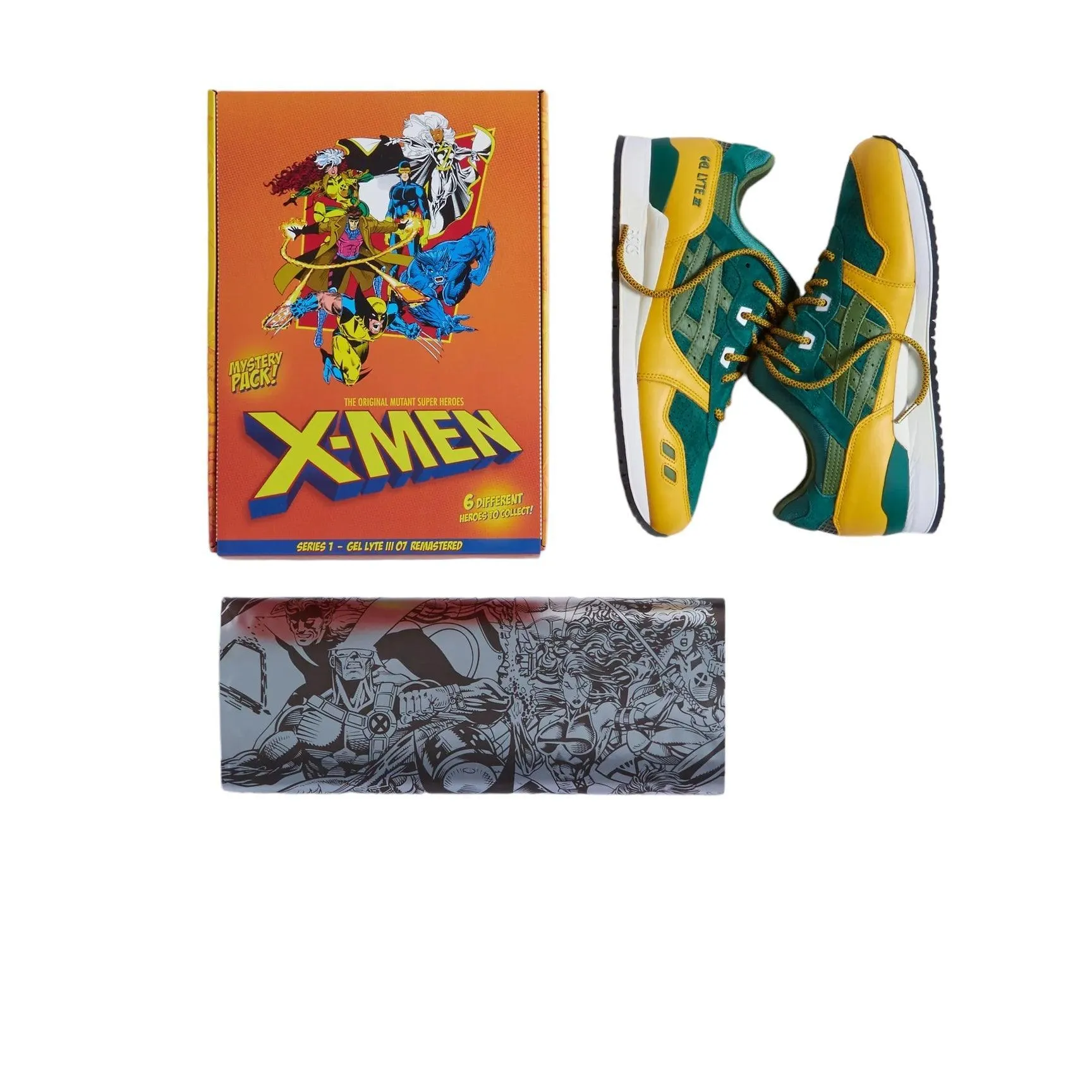 ASICS Gel-Lyte III '07 Remastered Kith Marvel X-Men Mystery Sealed Box (Trading Card Included)