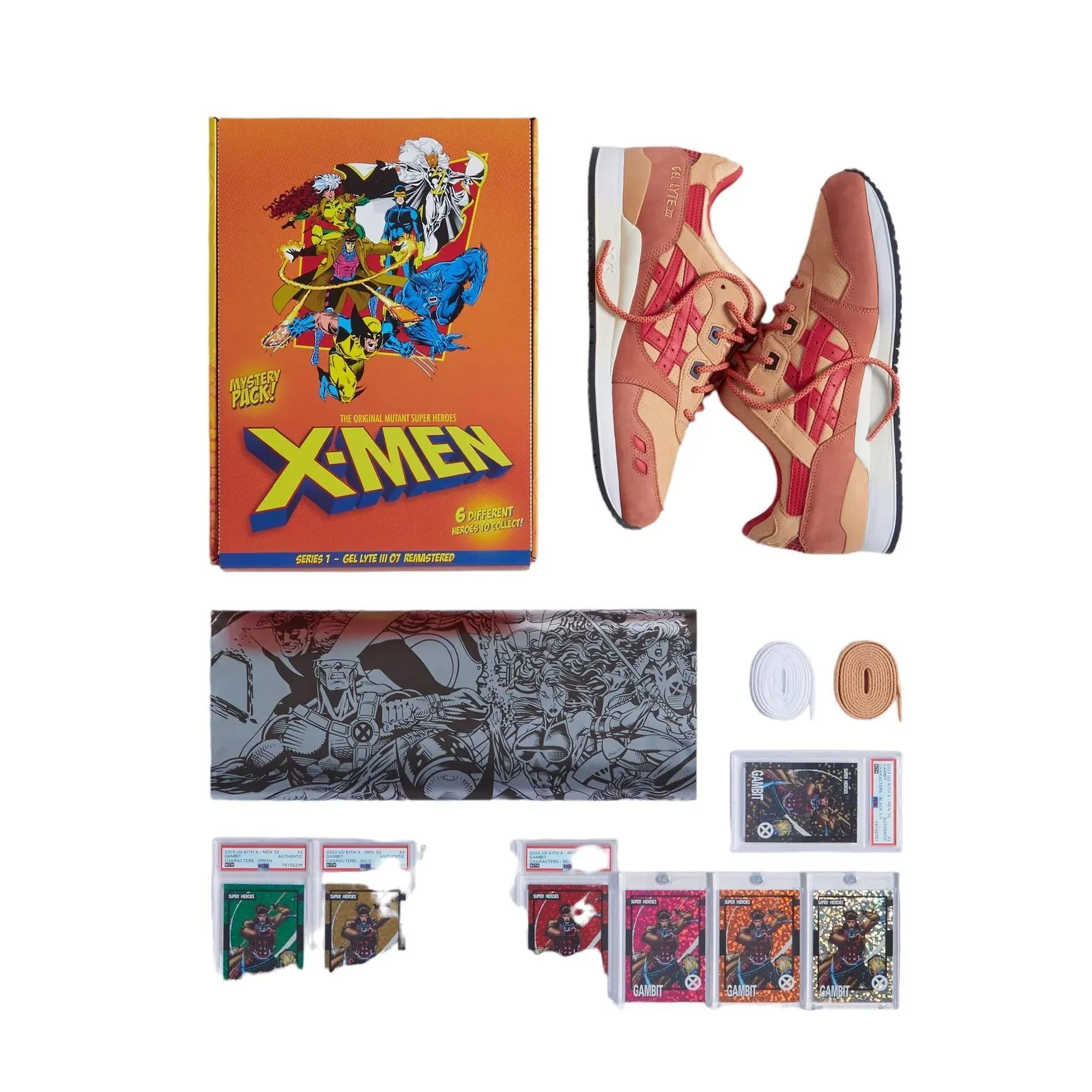 ASICS Gel-Lyte III '07 Remastered Kith Marvel X-Men Mystery Sealed Box (Trading Card Included)