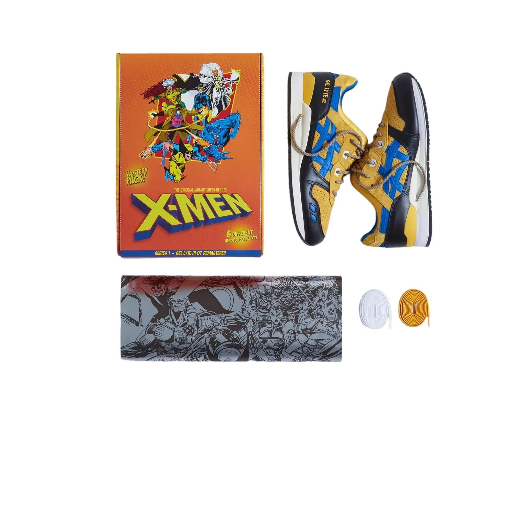 ASICS Gel-Lyte III '07 Remastered Kith Marvel X-Men Mystery Sealed Box (Trading Card Included)