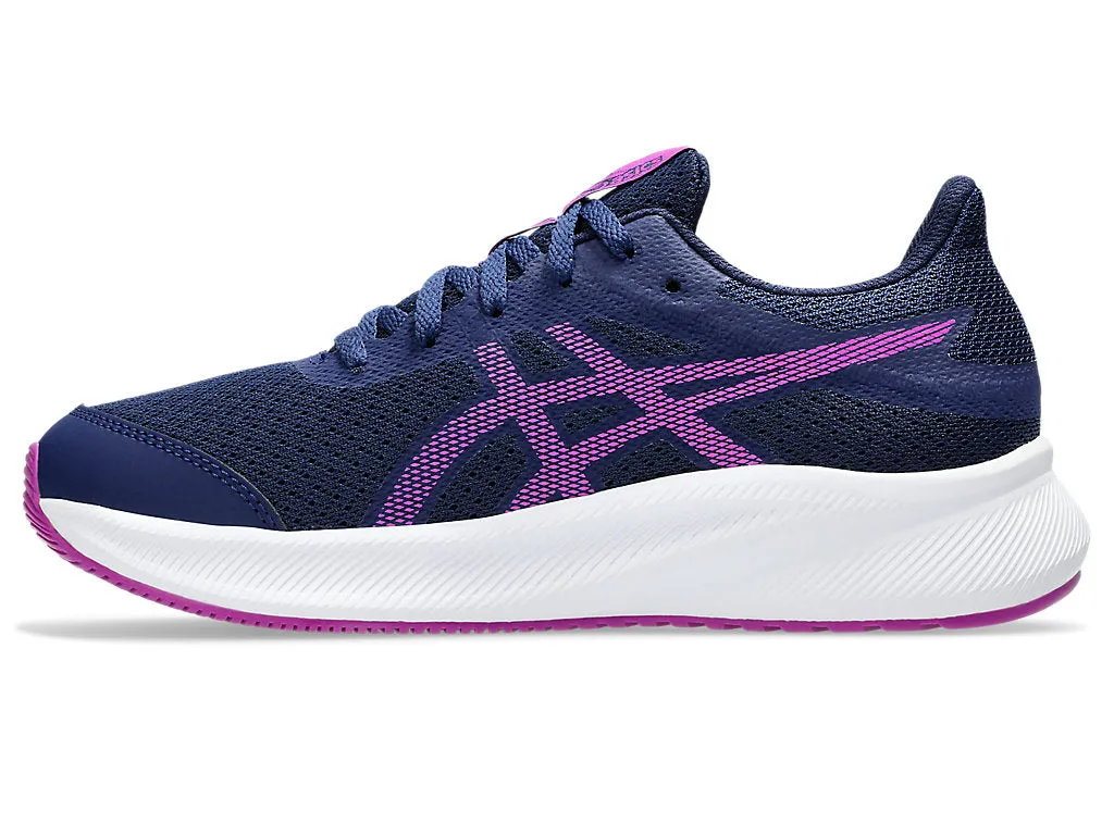 ASICS KID'S PATRIOT 13 GS BLUE/MAGENTA RUNNING SHOES