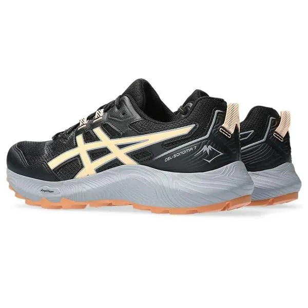 ASICS Womens Gel-Sonoma 7 Black/Apricot Crush Running Shoe - 10 UK (1012B413.003)