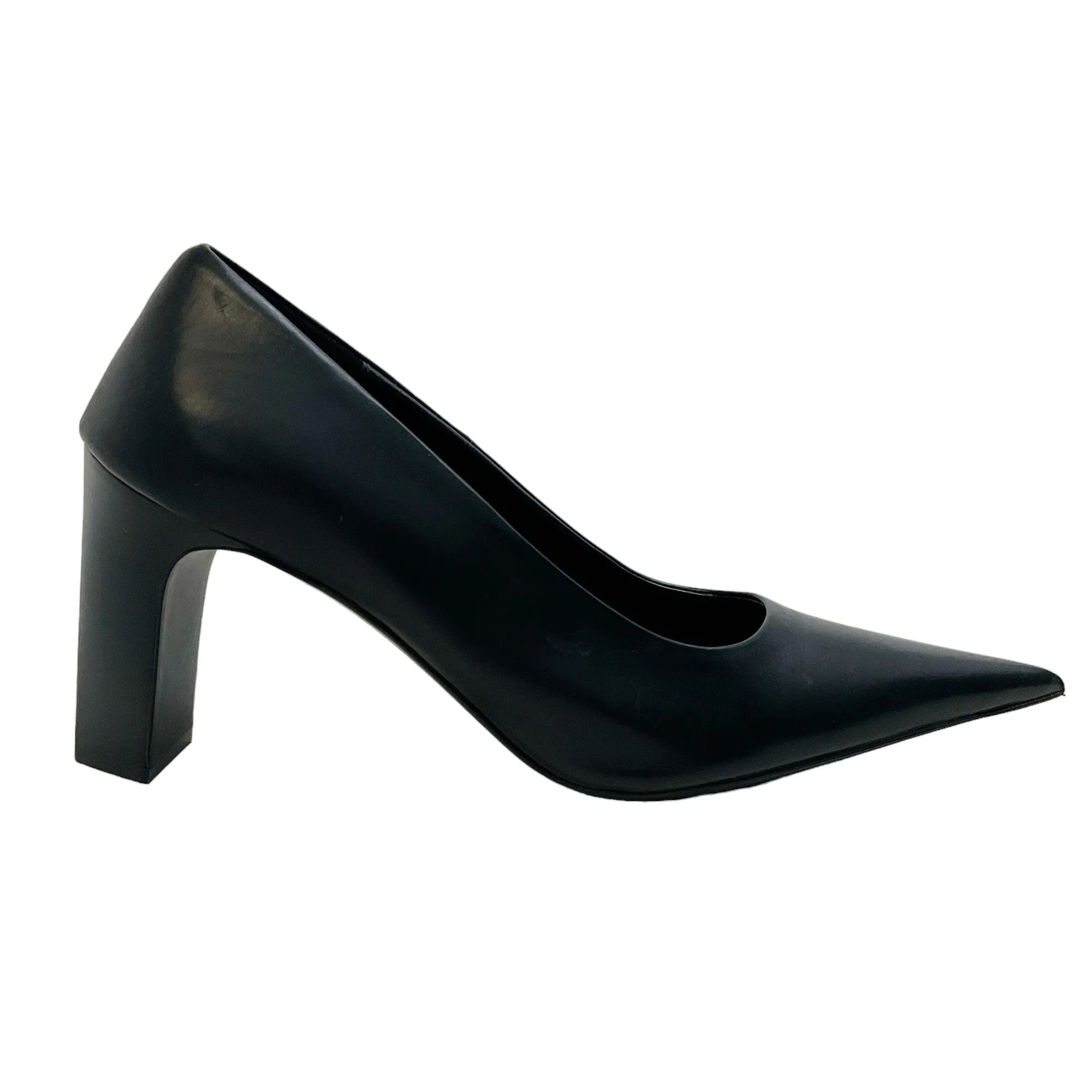 Balenciaga Black Leather Blade Pumps