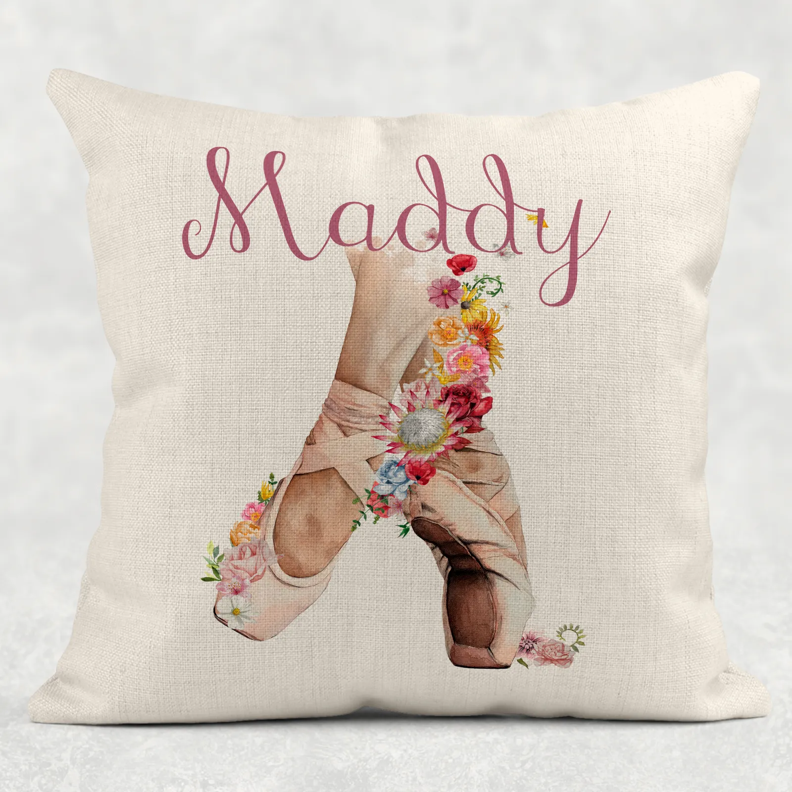 Ballet Shoes Personalised Cushion