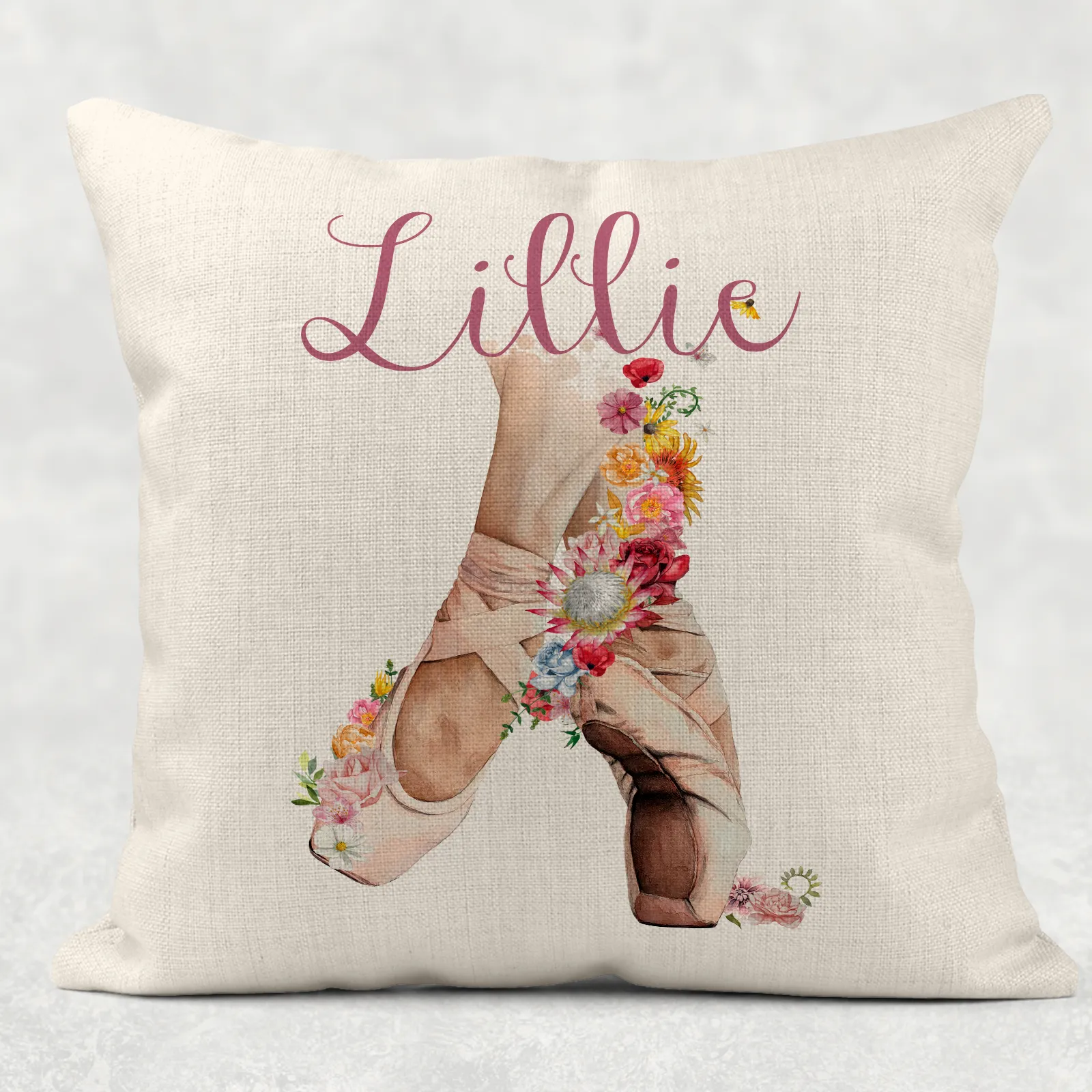 Ballet Shoes Personalised Cushion