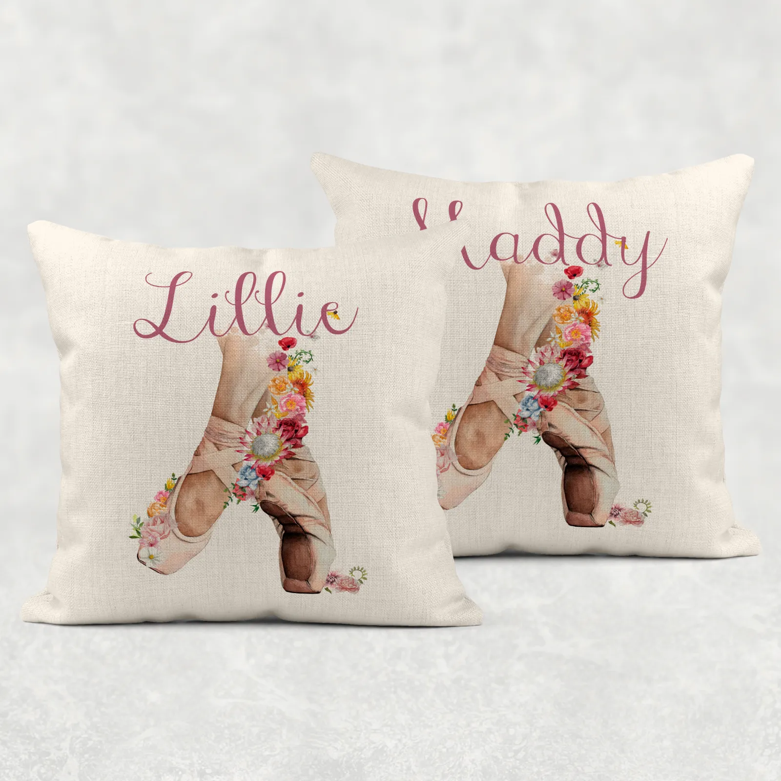 Ballet Shoes Personalised Cushion